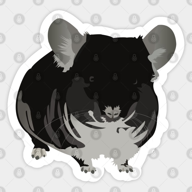 Chinchilla Sticker by KCPetPortraits